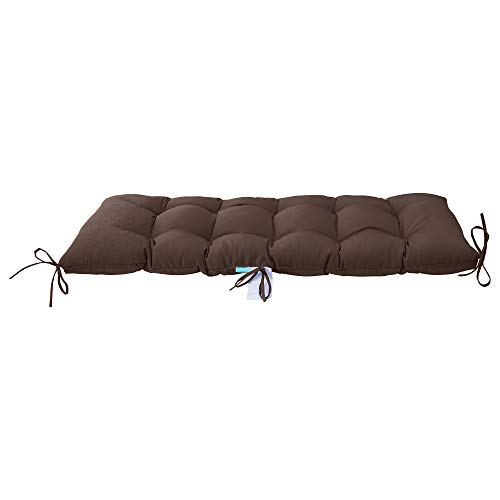 Image of QILLOWAY Outdoor Bench Cushion, Coffee, 51x18x4 Inch