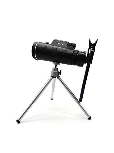 Telescópio Monóculo Luneta Tática 40 X 60 Com Tripé e Suporte para acoplar no Celular