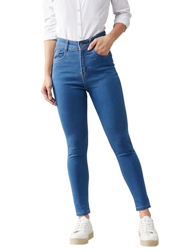 Image of Dolce Crudo Women's Skinny Fit High Rise Cropped Length Stretchable Denim Jeans