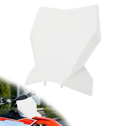 Plaque Immatriculation Avant Moto pour KTM, Support Plaque Moto pour SX SX-F XC XC-F 125CC-500CC 2023-2024 Enduro Dirt Pit Bike Motocross Blanc