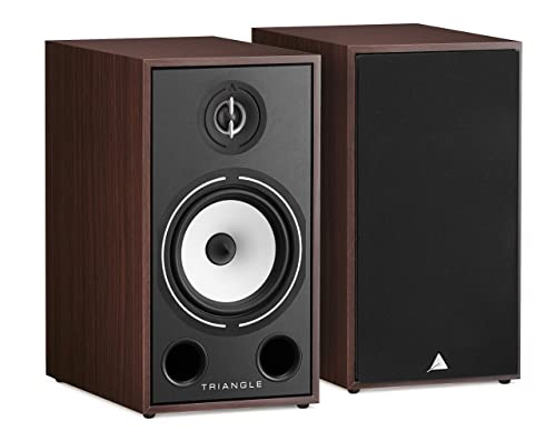 Image of Triangle Borea BR03 Hi-Fi Bookshelf Speakers (Walnut, Pair) (Renewed)