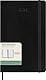 Moleskine Wochenplaner, Wochenagenda 2026 12 Monate mit Platz für Notizen, mit weichem Einband und Gummibandverschluss, Großformat 13x21, Farbe Schwarz