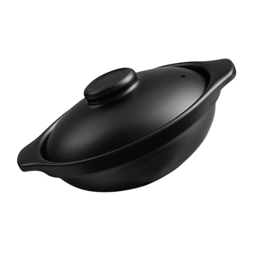 TOYANDONA Olla de Barro Resistente Alta Temperatura para Guisos y Sopas Cazuela Tradicional para Personas Cocina Uniforme y Fácil Limpieza