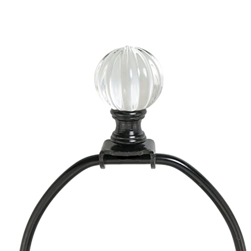 Dgbrsm 2Pcs Crystal Ball Head Lamp Finial 1/4-27 Inch Base Threaded Diamond Lamp Shade Finials With Black Base For Table Or Floor Lamp #TOP5