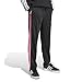 adidas Men's 3-Stripes Tricot Opem Hem Track Pants, Black/Lucid Pink, Medium