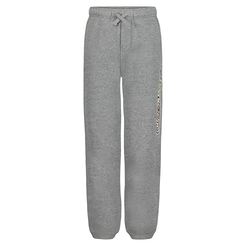 Quiksilver Boys Fleece Joggers Pants with Pockets and Elastic Waist Drawstring, Camouflage Grey Heather, 8