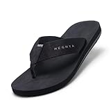Men's Orthopedic Supportive Flip Flops: Leisure Plantar Fasciitis Arch Support Flat Feet High Arch Fashion Sandal, Casual Summer Travel Camping Beach Outdoor Gowalk Shopping Home Slippers Black Size 9
