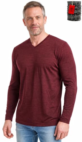 MERINNOVATION 100% Merino Wool Base Layer Top for Men - Long Sleeve Thermal Shirt