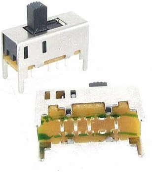 100 Pcs 5mm High Knob 8 Pin 3 Position 2P3T DP3T Vertical Slide Switch 0.5A 50V DC SS23D03