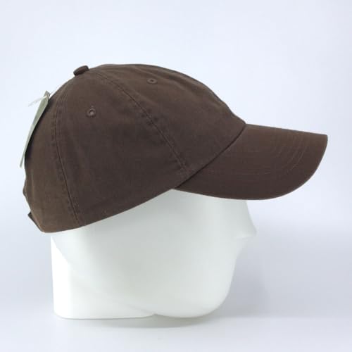 Image of Classic Washed Cotton Baseball Cap - Vintage Adjustable Dad Hat, Curved Bill for Men Women, Outdoor Everyday Wear
