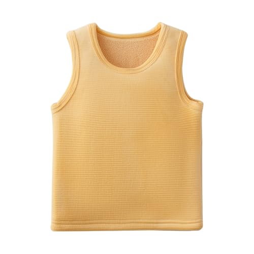Girls Solid Color Warmth Padded Vest Kids Sleeveless Tank Soft Casual Cotton Tops Autumn Winter Clothes