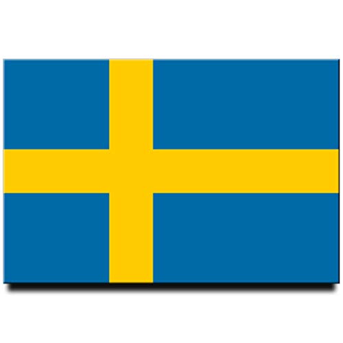 Imán para refrigerador con bandera de Suecia