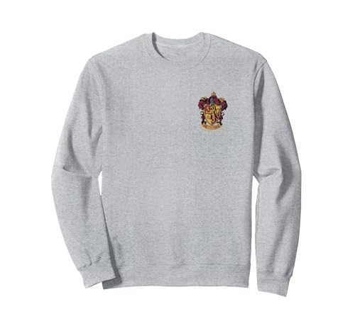 Harry Potter Gryffindor Badge Red Sweatshirt, Adult Unisex, Heather Grey, Small