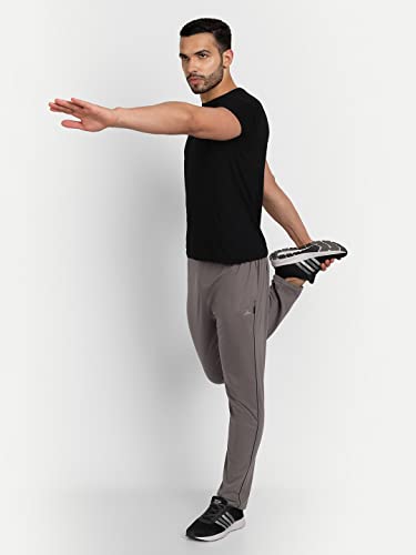 Image of Zeffit Men's Slim Fit Track Pants, Cotton, Elastic Waist, Side Pockets, Running & Gym