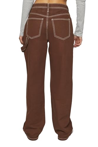 Forever 21 Women's High-Rise Carpenter Dad Jeans4