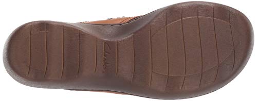Clarks Chinelo feminino Phebe Mist, Couro bronzeado, 6