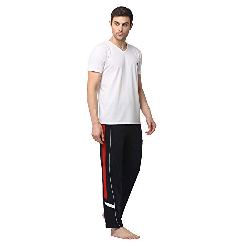 Image of Mack Jonney Cotton Blend Night Suit Co-ord Set for Men with V-Neck Half Sleeve T-Shirt and Track Pant-VJ-MNS-TTP-GROUP14