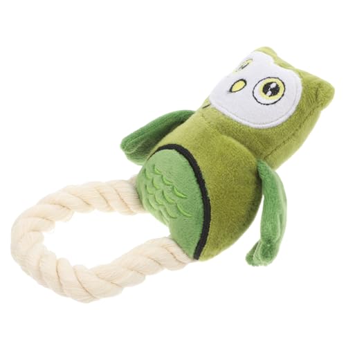 iplusmile フクロウのおもちゃ ぬいぐるみ犬のおもちゃ 犬のぬいぐるみ噛んで遊ぶおもちゃ 犬のロープのおもちゃ 大型犬のおもちゃ ペットのおもちゃ 犬が フランネル Green