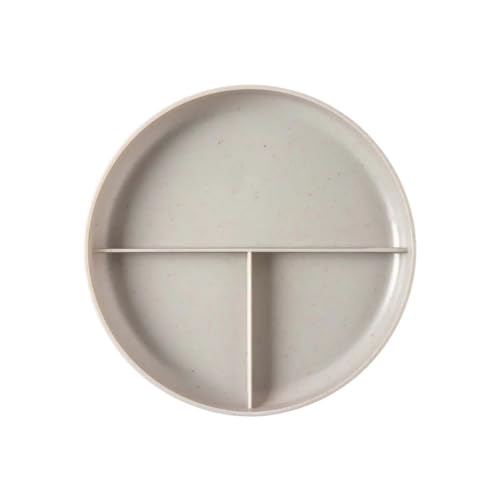 ターホン(TarHong) ユニバーサル 三つ仕切りプレート 19cm グレージュ 皿 食器 割れにくい プラスチック 電子レンジ対応 食洗機対応 ワンプレート おしゃれ 可愛い 軽量 アウトドア キャンプ PLKAP1073TMA
