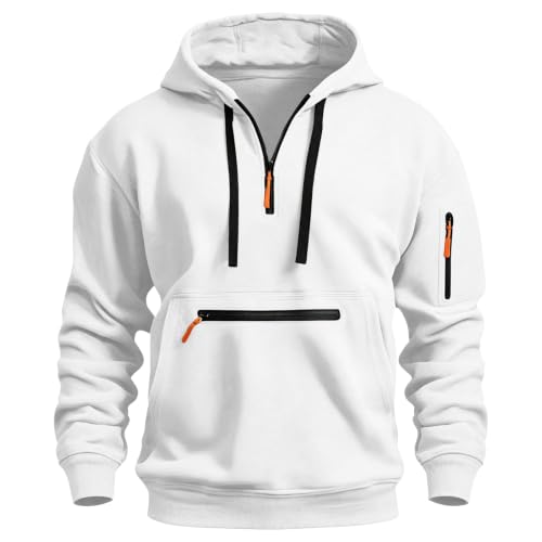 Work Hoodies for Men Tactical Sweatshirt Cargo Quarter Zip Pullover - image 7