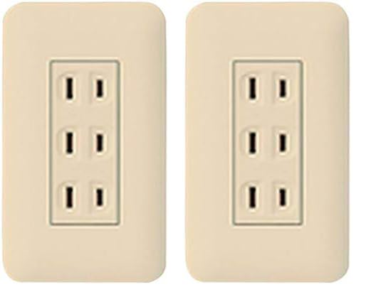 パナソニック(Panasonic) 埋込トリプルコンセント 絶縁枠付 ベージュ WTF13034FK (&times; 2)