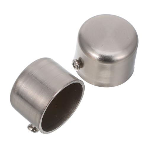 HOODANCOS 2 PCS Decorative Window Rod Heads Silver Drapery Finials for Easy Installation Material for Home Hotel Decoration