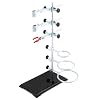 QWORK Laboratory Grade Metalware Set, Lab Support Stand Set with Iron Clamp Holder, Flask Clamp, and Condenser Stand