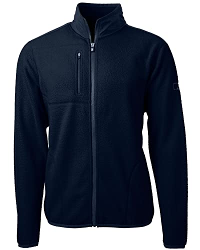 Cutter & Buck Cascade Eco Mens Sherpa Fleece Jacket, Navy Blue, XX-Large