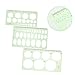 HAPINARY 3pcs Geometric Drawing Template Set Stencil Ruler for Students Accurate Measuring Tools for Design and Drafting Lightweight and Portable Drawing Supplies