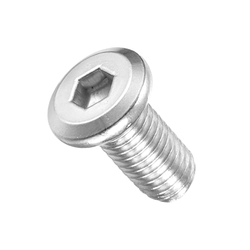 Image of METALLIXITY Flat Head Hex Socket Cap Screws Bolts(M10-1.5x20) 10Pcs, 304 Stainless Steel Hex Socket Furniture Bolts Screws - for Furniture Woodworking Project, Silver Tone
