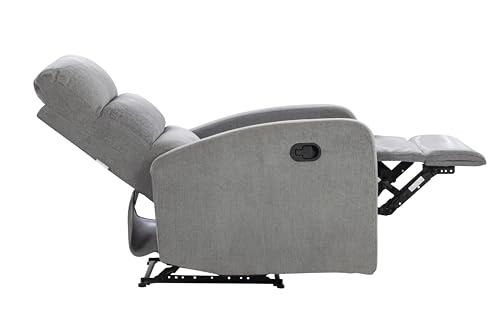 Image of Urban living - Monaco Single Seater Fabric Manual Recliner | 1 Seater Sofa | Single Sofa Recliner | 1 Seater Chair Sofa | 1 Year Warranty | Grey