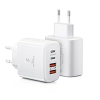 2-Pack USB C Ladegerät, Mehrfach Netzteil USBC 40W 4-Port USBC Power Adapter+QC USB Stecker Schnellladegerät für iPhone 15 14 13 12 11 Pro Max Plus XS XR, Samsung, Handys USB C Fast Charger