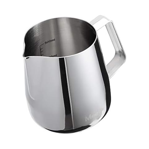 MeelioCafe Milk Jug Stainless Steel 420 ml Milk Jug Mee Pepper Mill Manual Salt Mill with Adjustable Ceramic Mill Spice Mill Chilli Mill Made of Wood and Acrylic (Pack of 1) Cover
