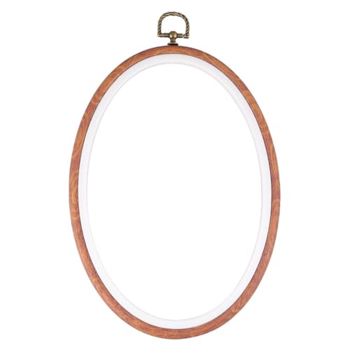 Cercle broderie ovale plastique marron COHEALI pour vos ateliers couture à la maison