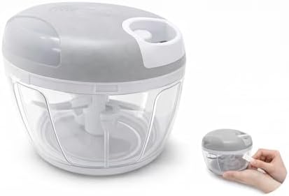 Processador de Alimentos Manual Grande 500ml com 3 Lâminas Inox –...