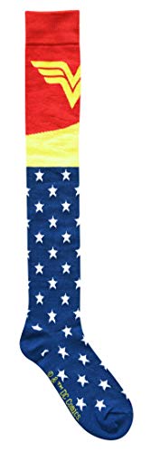 Hyp DC Comics Classic Wonder Woman Over the Knee Long Thigh High Socks Shoe Size 4-10