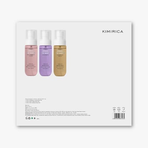 Image of Kimirica Around the World Perfume Gift Set (3 x Body Mist) Long Lasting Fragrance for Men & Women, Travel Size Perfume Combo Gift Pack