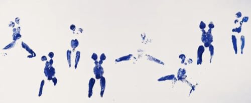 Affiche Yves Klein Sans Titre peinture monochrome bleue sur toile de salle de bain 100x50cm