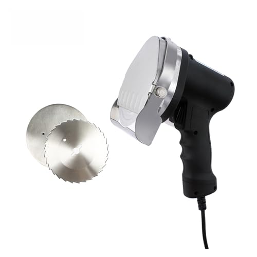 Cortadora eléctrica de Kebab, cuchillo for Doner, cortador de Shawarma, máquina cortadora de carne asada for barbacoa, cuchillo giroscópico de dos cuchillas Fácil de usar para principiantes y profesio
