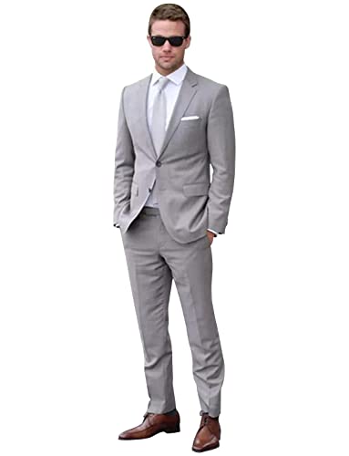 Men's Two Buttons Classic Notch Lapel Suit Two Pieces Business Formal Dinner Tuxedos