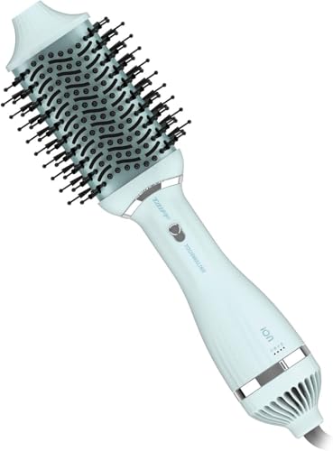 TAIFF Tourmaline Blow Dryer Brush - 1200W Ionic Thermal Brush with Removable Head - Portable Hair Dryer | Straightener & Curling Brush | Hot Air Brush for Blowouts & Frizz Control