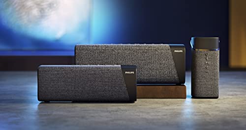 Philips S7505 Wireless Bluetooth Speaker With Built-In Power-Bank, Large Bold Sound, Up To 20 Hours Playtime, Ipx7 Waterproof, Shower Ready, Large Size, Gray #TOP1