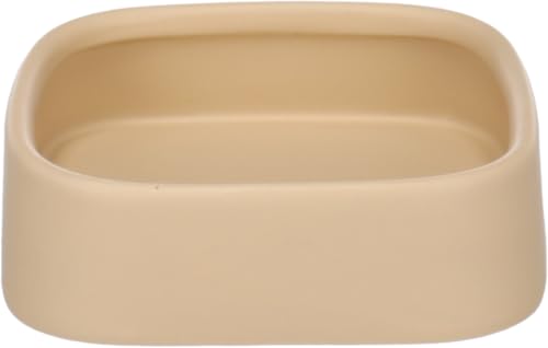 Flamingo Ciotola per Cibo E Acqua PORCELLINO D'INDIA Zara Quadrata Beige 12x12x3,5CM 200ML