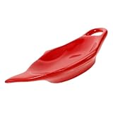 Cabilock Porte-Sachet de Thé Céramique Forme Théière Rouge Repose-Sachet Multifonction...