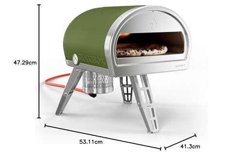 ROCCBOX Pizza Oven by Gozney | Portable Outdoor Oven | Gas Fired, Fire & Stone Outdoor Pizza Oven - New Olive Green