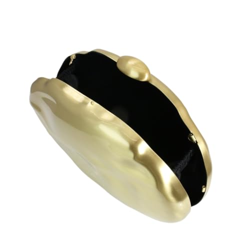 Women's Round Metal Evening Bag with Chain Sparkly Metallic Clutch Purse Shoulder Bag for Wedding Party3