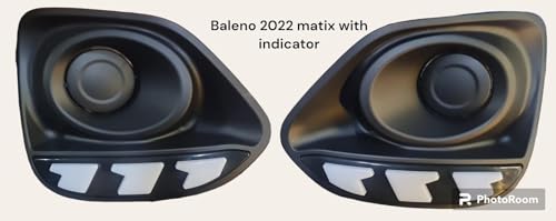 Image of DDA Enterprises DRL Front Bumper Lights with Yellow Turn Signal Light Day Running Light FOG Light DRL with INDICATOR for baleno 2022 and Above (set of 2PCS)