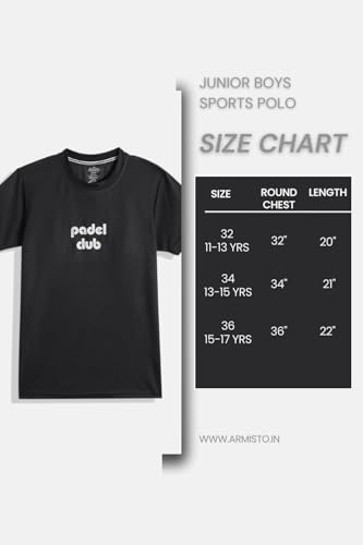 Image of Armisto Boys Drifit T-Shirt /Sweat Absrobent /Badminton, Pickleball, Paddleball, Cricket, Cycling, Volleyball, Running (All Sports)