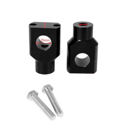 Rehausseur de guidon de moto universel 22mm 25mm aluminium noir pontet