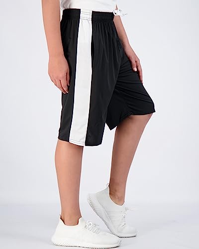 real essentials 5-pack boys39 dry-fit active athletic performance basketball shorts with pockets